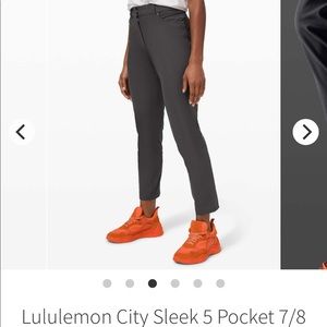 Lulu lemon city sleek 7/8 pant in graphite gray